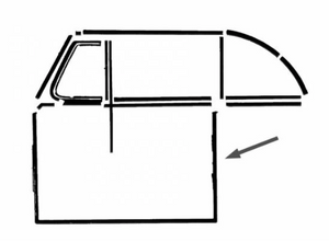 Door Seal, CONV Beetle 1950-79