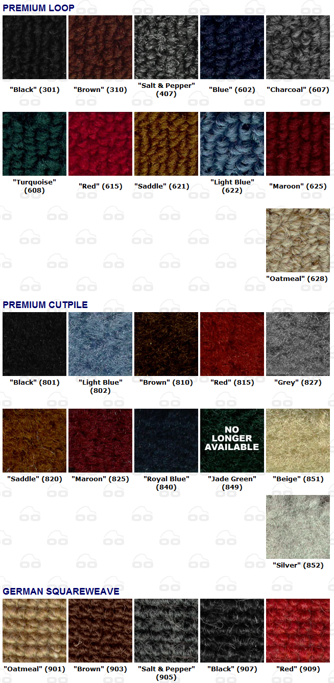Carpet Kit, Super Beetle – Buzzbug VW Parts