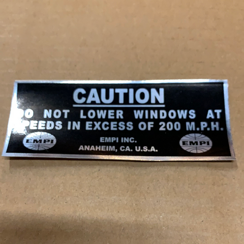 'Caution' Sticker