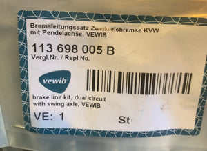Brake Line Kit, Dual Circuit VW
