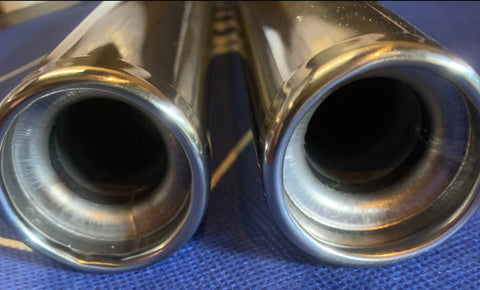 Tail Pipes [pair] 250mm STAINLESS STEEL VW