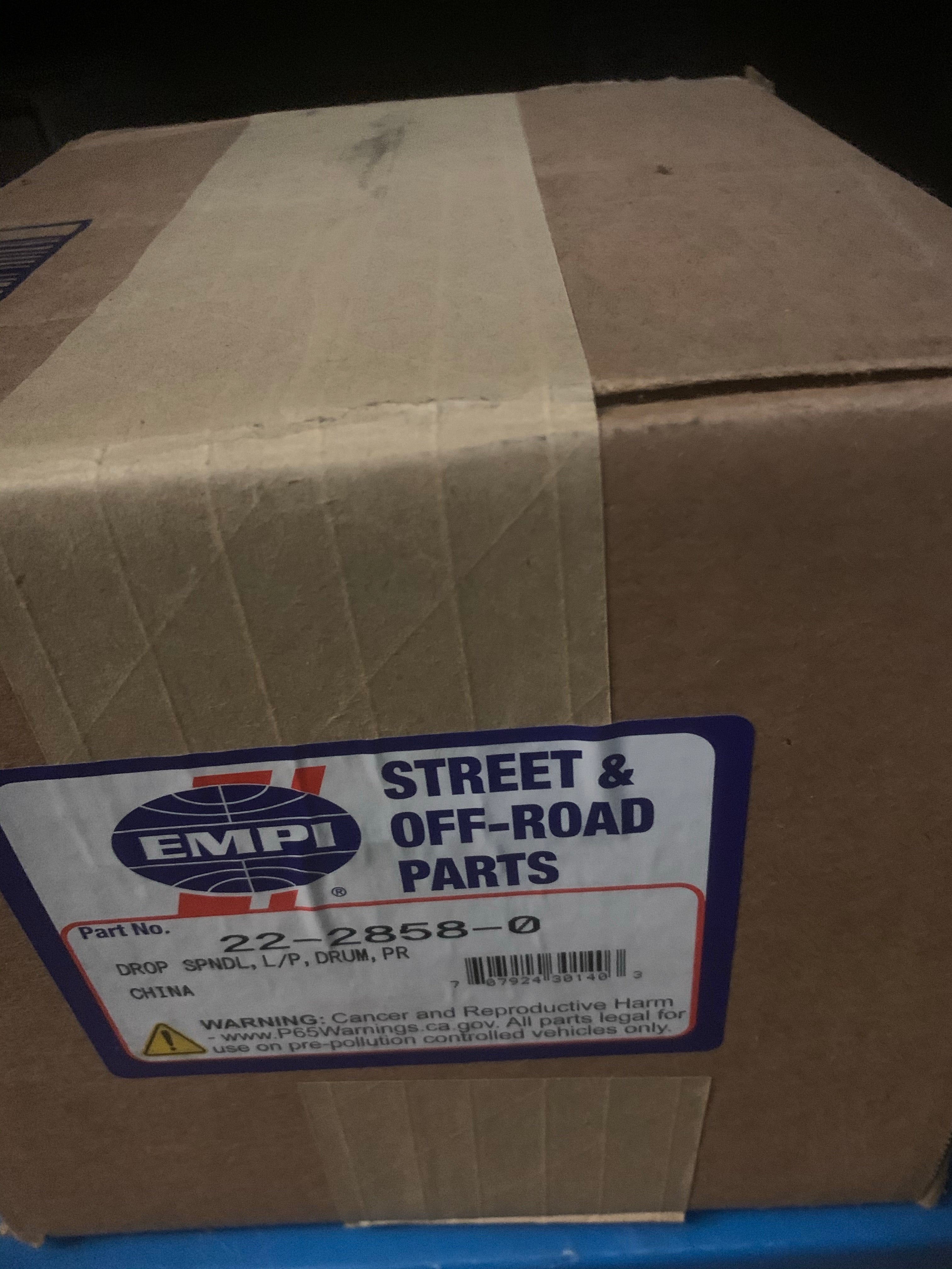 Drop Spindle, Link Pin, Drum Brake, Beetle/Ghia to 67 