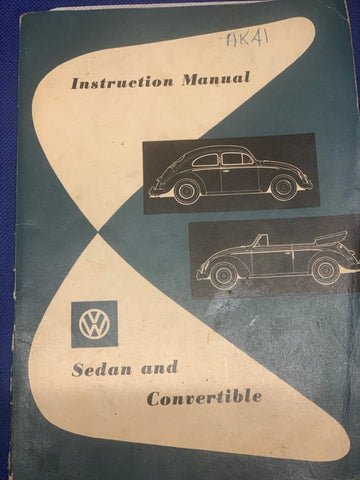 Original Instruction Manual, Beetle 1958-60