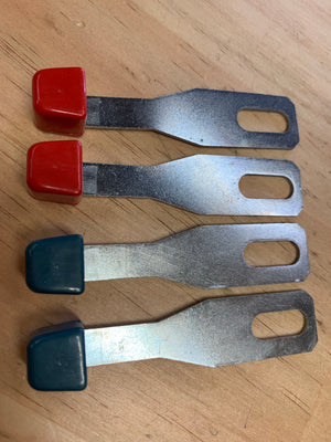 HEATER LEVERS, RED & BLUE - Kombi 1968 to 1972