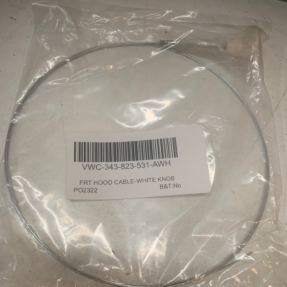 Hood Release Cable W/Black Knob, Bug Beetle 1946-67