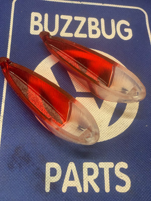Side Marker Lens Orange/Red avl, Type 3 1962-73