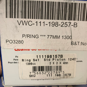 Piston Ring Set, 77mm 1300cc
