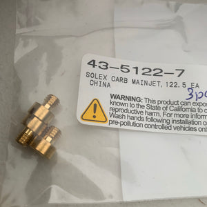 Main Jet Solex/Brosol Carburetors 122.5