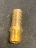 STRAIGHT BRASS FUEL FITTINGS, MALE 1/4" NPT X 1/2" BARBED