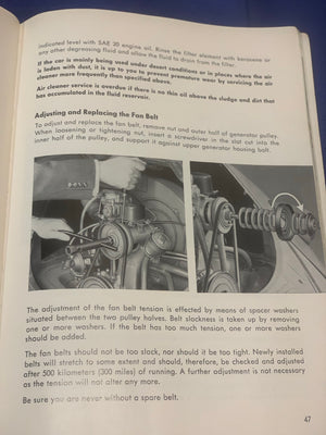 Original Instruction Manual, Beetle 1958-60