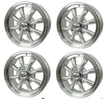 WHEEL, GT-8, SILVER WITH POLISHED LIP SET OF 4 - Beetle/Ghia/Kombi 1965 to 1986