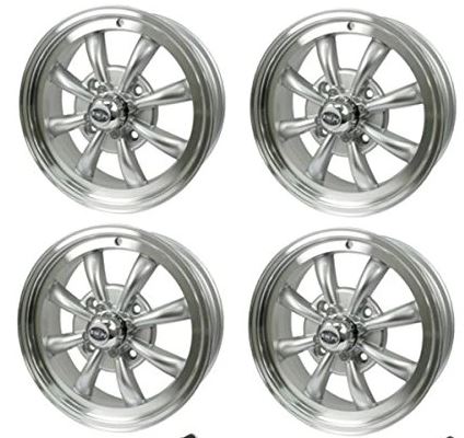 WHEEL, GT-8, SILVER WITH POLISHED LIP SET OF 4 - Beetle/Ghia/Kombi 1965 to 1986